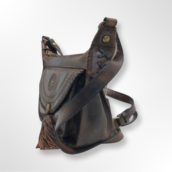 Sold Patricia Nash 'Camila' Vintage Leather Shoulder Bag Purse With Tags - Picture 3 of 8